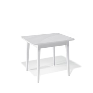 Кухонный стол раздвижной Kenner 900M (Белый/Стекло белое глянец) в Вологде