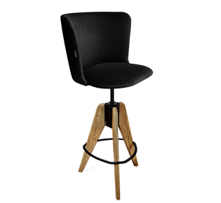 Барный  стул SHT-ST36 / SHT-S92 (ночное затмение/браш.коричневый/черный муар) в Вологде