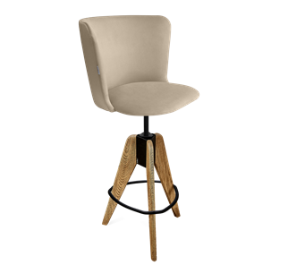 Барный  стул SHT-ST36 / SHT-S92 (ванильный крем/браш.коричневый/черный муар) в Вологде