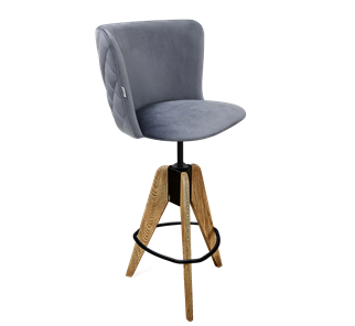 Барный  стул SHT-ST36-3 / SHT-S92 (нейтральный серый/браш.коричневый/черный муар) в Вологде