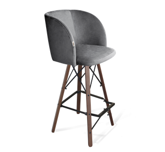 Барный стул SHT-ST33 / SHT-S80 (угольно-серый/темный орех/черный) в Вологде