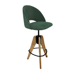 Барный стул SHT-ST34 / SHT-S92 (лиственно-зеленый/браш.коричневый/черный муар) в Вологде