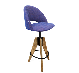 Барный стул SHT-ST34 / SHT-S92 (синий мираж/браш.коричневый/черный муар) в Вологде