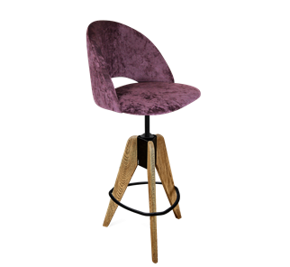 Барный стул SHT-ST34 / SHT-S92 (вишневый джем/браш.коричневый/черный муар) в Вологде