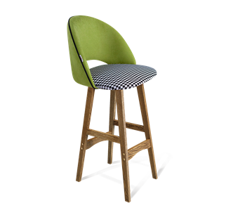 Барный стул SHT-ST34-3 / SHT-S65 (оливковый/гусиная лапка/дуб брашированный коричневый) в Вологде