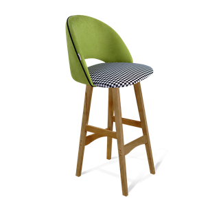 Барный стул SHT-ST34-3 / SHT-S65 (оливковый/гусиная лапка/светлый орех) в Вологде