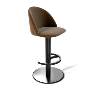 Барный стул SHT-ST35 / SHT-S137 (кофейный ликер/стальной/черный муар) в Вологде