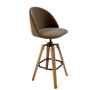 Барный стул SHT-ST35 / SHT-S93 (кофейный ликер/браш.коричневый/черный муар) в Вологде