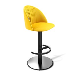 Барный стул SHT-ST35-1 / SHT-S137 (имперский жёлтый/стальной/черный муар) в Вологде