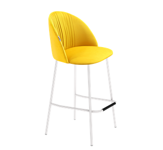 Барный стул SHT-ST35-1 / SHT-S29P (имперский жёлтый/белый муар) в Вологде