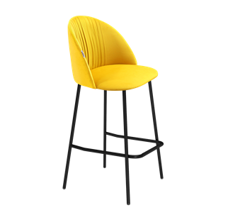 Барный стул SHT-ST35-1 / SHT-S29P (имперский жёлтый/черный муар) в Вологде