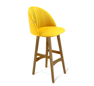 Барный стул SHT-ST35-1 / SHT-S65 (имперский жёлтый/светлый орех) в Вологде
