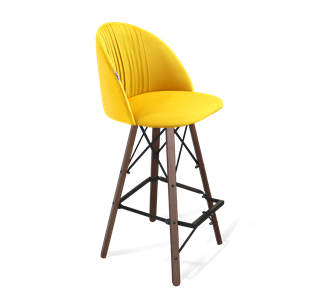 Барный стул SHT-ST35-1 / SHT-S80 (имперский жёлтый/темный орех/черный) в Вологде