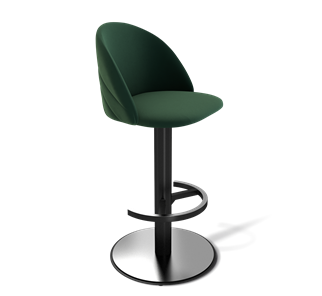 Барный стул SHT-ST35-2 / SHT-S137 (лиственно-зеленый/стальной/черный муар) в Вологде