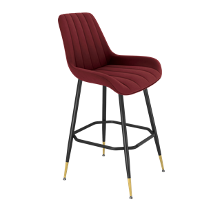 Барный стул SHT-ST37 / SHT-S148 (рубиновое вино/черный муар/золото) в Вологде