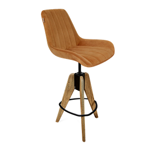 Барный стул SHT-ST37 / SHT-S92 (горчичный/браш.коричневый/черный муар) в Вологде