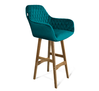 Барный стул SHT-ST38 / SHT-S65 (альпийский бирюзовый/дуб брашированный коричневый) в Вологде