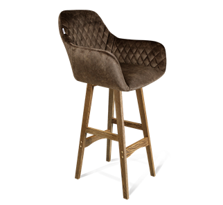 Барный стул SHT-ST38 / SHT-S65 (кофейный трюфель/дуб брашированный коричневый) в Вологде