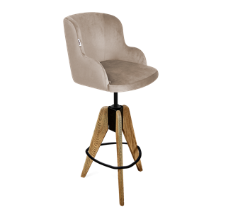 Барный стул SHT-ST39 / SHT-S92 (латте/браш.коричневый/черный муар) в Вологде