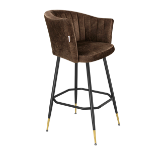 Барный стул SHT-ST42-1 / SHT-S148 (кофейный трюфель/черный муар/золото) в Вологде