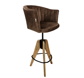 Барный стул SHT-ST42-1 / SHT-S92 (кофейный трюфель/браш.коричневый/черный муар) в Вологде