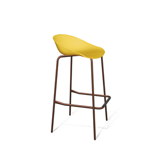 Барный стул SHT-ST19/S29 (желтый/медный металлик) в Вологде