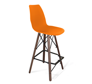 Барный стул SHT-ST29/S80 (оранжевый ral2003/темный орех/черный) в Вологде