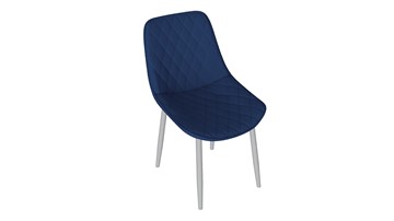 Обеденный стул Oscar (Белый муар/Велюр L005 синий) в Вологде