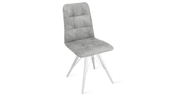 Кухонный стул Аспен К3 (Белый матовый/Микровелюр Wellmart Silver) в Вологде