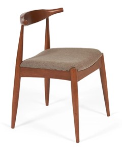 Обеденный стул BULL бук/ткань 54,5x54x75 Коричневый (2 шт) арт.13983 в Вологде