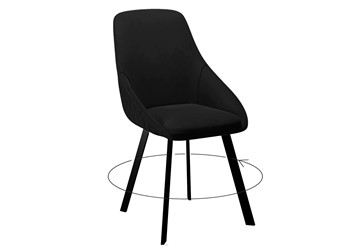 Обеденный стул DikLine 246 поворотный, K21 черный, ножки черные в Вологде