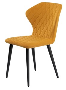 Обеденный стул Йорк, Велюр DREAM yellow (горчица) / Черный муар матовый в Вологде