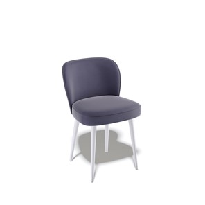 Обеденный стул Kenner 142KF белый/серый велюр в Вологде
