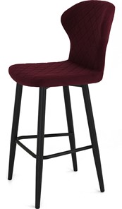 Кухонный стул Марио барный(Бордо Т175/ноги черные) в Вологде