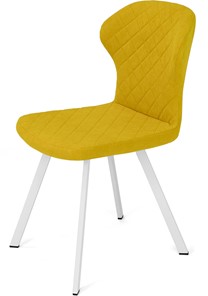 Обеденный стул Марио (Желтый Т182/ноги белые) в Вологде