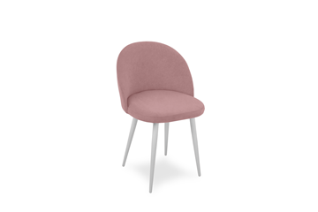 Мягкий стул для кухни Лайт розовый белые ножки в Вологде