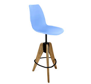 Обеденный стул SHT-ST29/S92 (голубой pan 278/брашированный коричневый/черный муар) в Вологде