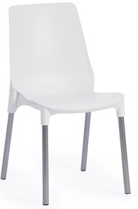 Обеденный стул GENIUS (mod 75) 46x56x84 белый/ножки хром арт.19115 в Вологде