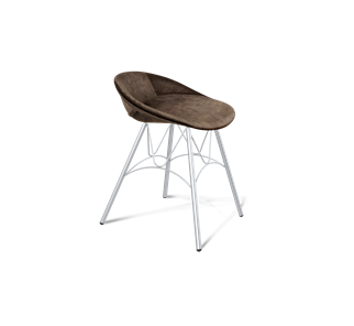 Обеденный стул SHT-ST19-SF1 / SHT-S100 (кофейный трюфель/хром лак) в Вологде