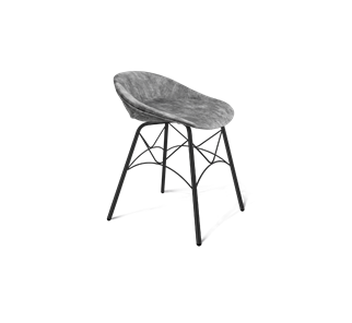 Обеденный стул SHT-ST19-SF1 / SHT-S107 (дымный/черный муар) в Вологде