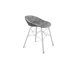 Обеденный стул SHT-ST19-SF1 / SHT-S107 (дымный/хром лак) в Вологде