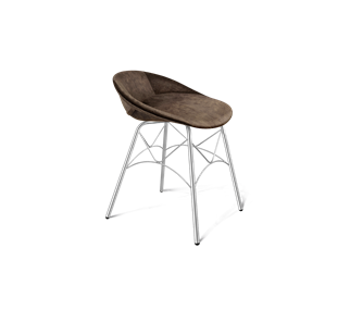 Обеденный стул SHT-ST19-SF1 / SHT-S107 (кофейный трюфель/хром лак) в Вологде
