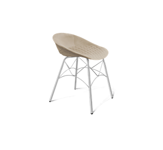 Обеденный стул SHT-ST19-SF1 / SHT-S107 (ванильный крем/хром лак) в Вологде
