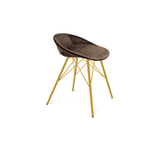 Обеденный стул SHT-ST19-SF1 / SHT-S37 (кофейный трюфель/золото) в Вологде
