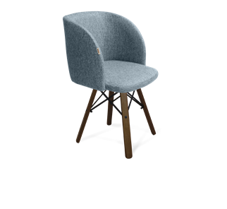 Обеденный стул SHT-ST33 / SHT-S70 (синий лед/темный орех/черный муар) в Вологде