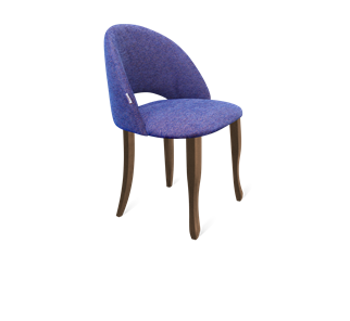 Обеденный стул SHT-ST34 / SHT-S122 (синий мираж/темный орех/черный муар) в Вологде