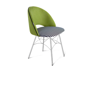 Обеденный стул SHT-ST34-3 / SHT-S107 (оливковый/гусиная лапка/хром лак) в Вологде
