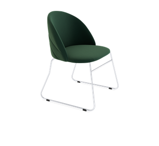 Обеденный стул SHT-ST35-2 / SHT-S167 (лиственно-зеленый/хром лак) в Вологде