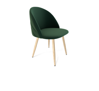 Обеденный стул SHT-ST35-2 / SHT-S95-W (лиственно-зеленый/прозрачный лак/черный муар) в Вологде