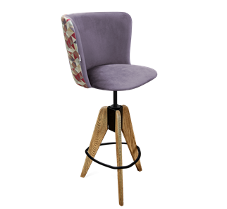 Барный  стул SHT-ST36-4 / SHT-S92 (сумеречная орхидея/браш.коричневый/черный муар) в Вологде